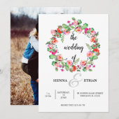 あらゆる行事に花の輪 招待状 (正面/裏面)