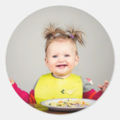 あらゆる行事のためのロゴ - 結婚式、誕生日、ペットなど ラウンドシール (正面)