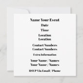 あらゆる行事の招待状 招待状 (裏面)