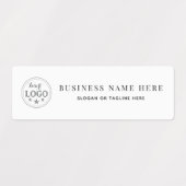 あらゆる表面に対応する防水カスタムビジネス情報ラベル ラベル (デザイン1)