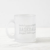 あらゆる言語で野球 フロストグラスマグカップ (左)