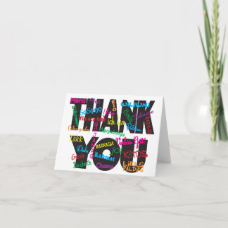 あらゆる言語のありがとう サンキューカード