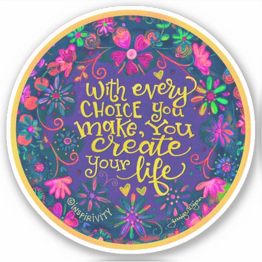 あらゆる選択の勇気付けられるを感じる シール (正面)