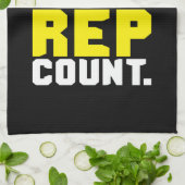 あらゆるRepに-やる気を起こさせるなトレーニングを数えさせます キッチンタオル (折り畳み)