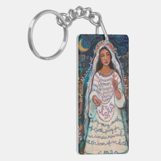 あられのメリーカトリック教の祈りの言葉Keychain キーホルダー