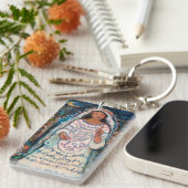 あられのメリーカトリック教の祈りの言葉Keychain キーホルダー (正面右)