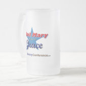 あられのメリー曇らされたガラスのマグ フロストグラスビールジョッキ (正面左)