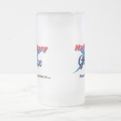 あられのメリー曇らされたガラスのマグ フロストグラスビールジョッキ (中央)