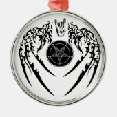 あられのSatan Baphometの角および翼のオーナメントかP メタルオーナメント (正面)