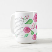 あられメリー及び朝の提供の水彩画 コーヒーマグカップ (正面左)