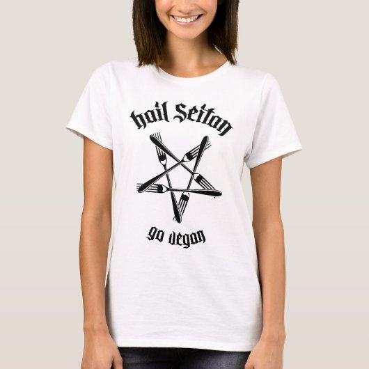 あられSeitan 1.1 (黒) Tシャツ (正面)