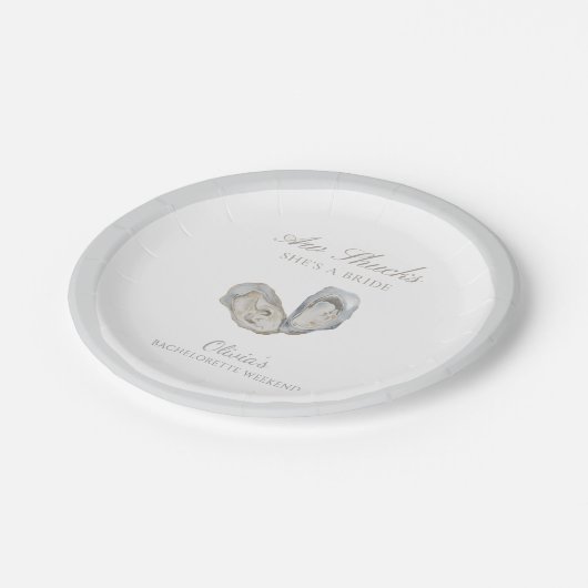 あら、なんて幸せな花嫁の独身最後の夜 ペーパープレート (アングル)
