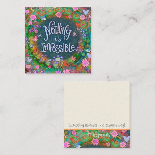 ありえない感性の優しさ スクエア名刺 (正面/裏面)