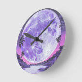 「ありえない月」 ラウンド壁時計 (傾斜)