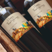 . .ありがたいかわいい動物の贈り物 ワインラベル