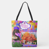 ありがたいことに感謝するレディーズトートバッグ トートバッグ (裏面)