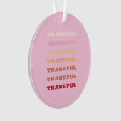 ありがたいことに、ピンクアート、ホリデーシーズンデコール名門私立校風の。 オーナメント (正面)