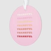 ありがたいことに、ピンクアート、ホリデーシーズンデコール名門私立校風の。 オーナメント (正面)