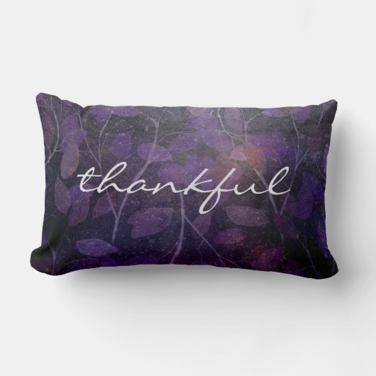 ありがたい黒紫の葉 ランバークッション (正面)