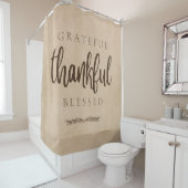 ありがた賛美いブラウン シャワーカーテン (インサイチュ)