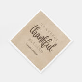 ありがた賛美いブラウン スタンダードランチョンナプキン (角)