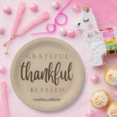 ありがた賛美いブラウン ペーパープレート (パーティー)