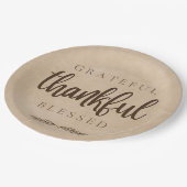 ありがた賛美いブラウン ペーパープレート (アングル)