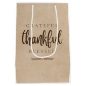 ありがた賛美いブラウン ミディアムペーパーバッグ (裏面)