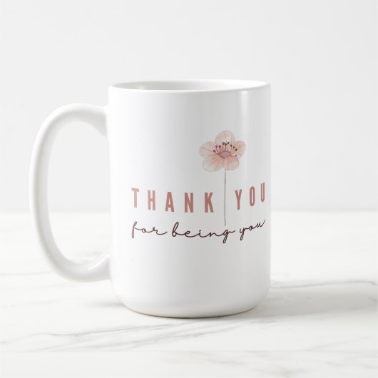 ありがとうあなたでいてくれてマグ コーヒーマグカップ (左)