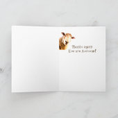 ありがとうあなた素晴らしはおもしろい誰でも羊 カード (内部)