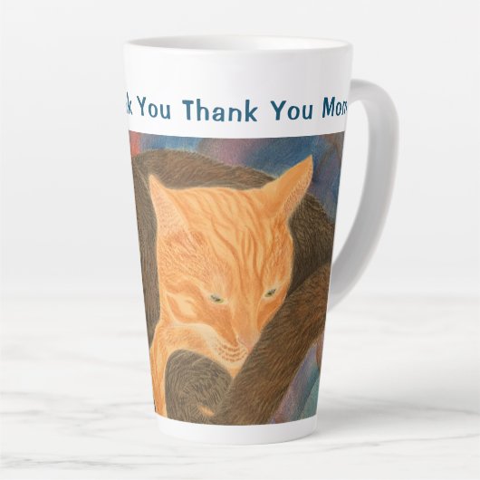 ありがとうありがとうお母さん カフェラテマグ (右アングル)