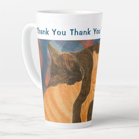 ありがとうありがとうお母さん カフェラテマグ (左アングル)