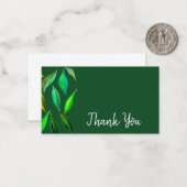 ありがとうあモダンなたの葉の水彩画 ノートカード (正面/裏面インサイチュ)