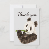 ありがとうおもしろいかわいいパンダクマ動物のユーモア サンキューカード (正面)