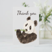 ありがとうおもしろいかわいいパンダクマ動物のユーモア サンキューカード (スタンド正面)