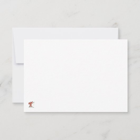 ありがとうおもしろいバーンドルフクロウ鳥自然アート サンキューカード (裏面)