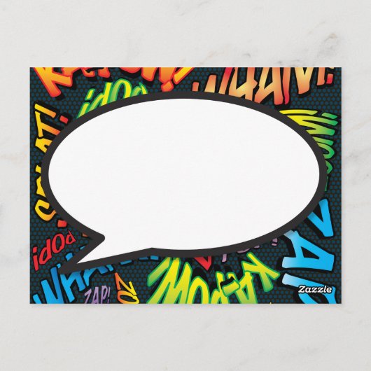 ありがとうおもしろいモダンカラフルタイポグラフィ ポストカード (裏面)