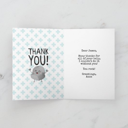 ありがとうおもしろいロックかわいい感謝していの気に人 カード (内部)