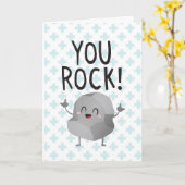 ありがとうおもしろいロックかわいい感謝していの気に人 カード (黄色い花)