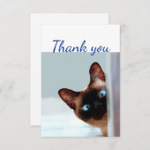 ありがとうおもしろい不思議な覗き猫キッテン サンキューカード (正面/裏面)