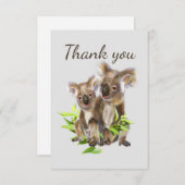 ありがとうおもしろい好奇心強迫眼鏡動物 サンキューカード (正面/裏面)