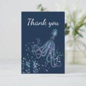 ありがとうおもしろい水中タコ海海 サンキューカード (スタンド正面)