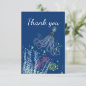 ありがとうおもしろい海中魚タコ海海 サンキューカード (スタンド正面)