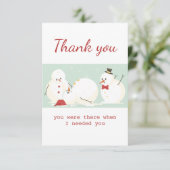 ありがとうおもしろい雪だるま サンキューカード (スタンド正面)