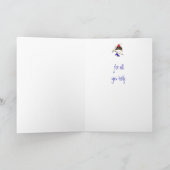 ありがとうおもしろい、姿スケートで滑るスポーツバード サンキューカード (内部)