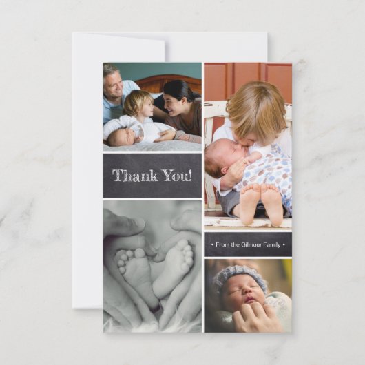 ありがとうおベビー2号誕生発表 サンキューカード (正面)