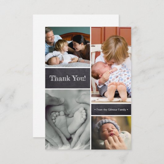 ありがとうおベビー2号誕生発表 サンキューカード (正面/裏面)