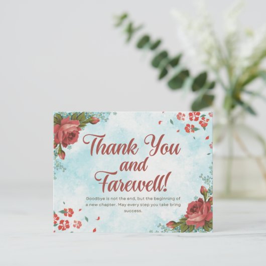 ありがとうお別れ ポストカード (スタンド正面)