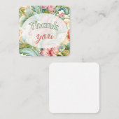ありがとうお土産の花柄 エンクロージャーカード (正面/裏面)