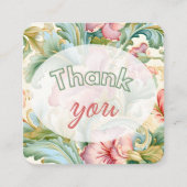 ありがとうお土産の花柄 エンクロージャーカード (正面)